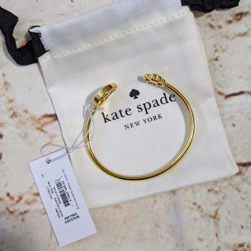 SALE HPπ Kate Spade Spades & Studs Cuff Bangle - Picture 6 of 6